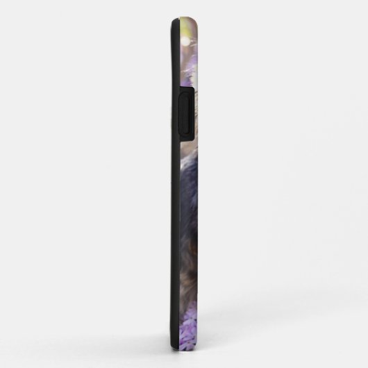 Yorkshire Terrier Carved Wood iPhone Case (Achterkant/rechts)