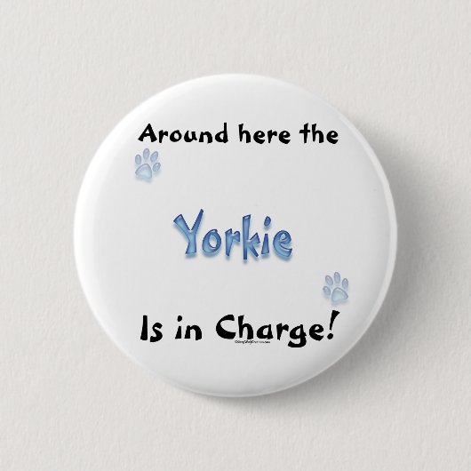 Yorkshire Terrier Charge Button (Voorkant)