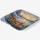 Yorkshire Terrier Christmas Boat Holiday Papieren Bordje (Gebogen)