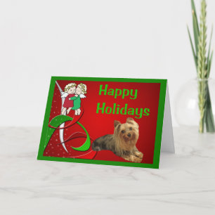 Yorkshire Terrier Christmas Kaart Little Angels