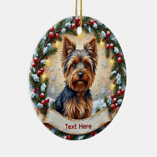 Yorkshire Terrier Christmas Ornament (Rechts)