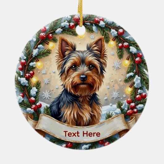 Yorkshire Terrier Christmas Ornament (Achterkant)