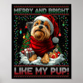 Yorkshire Terrier Christmas Tree Decorations Dog L Poster (Voorkant)