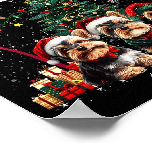 Yorkshire Terrier Christmas Tree Decorations Dog L Poster (Hoek)