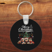 Yorkshire Terrier Christmas Tree Decorations Dog L Sleutelhanger (Voorkant)