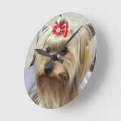 Yorkshire Terrier Clock Ronde Klok (Hoek)