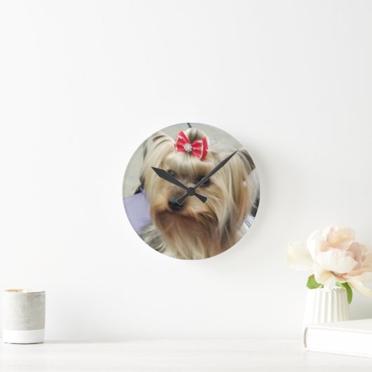 Yorkshire Terrier Clock Ronde Klok (Huis)