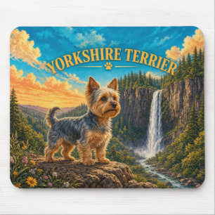 Yorkshire Terrier, Columbia Falls Vintage Watercol Muismat