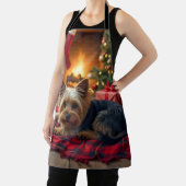 Yorkshire Terrier Cozy Christmas Evening Painting Schort (Insitu)