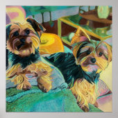 Yorkshire Terrier Custom Art Poster (Voorkant)