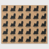 Yorkshire Terrier Custom Wrapping Paper Cadeaupapier (Vlak)