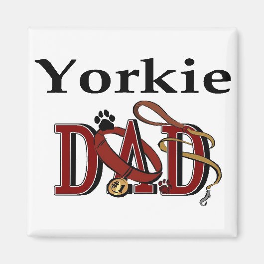 Yorkshire Terrier Dad Gifts Magneet (Voorkant)