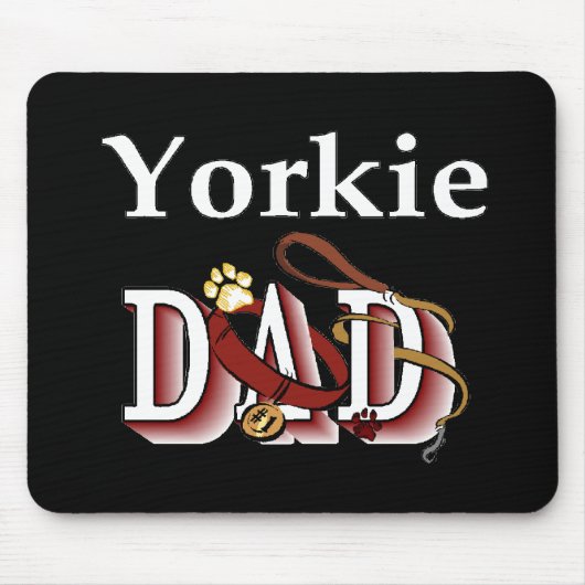 Yorkshire Terrier Dad Gifts Muismat (Voorkant)