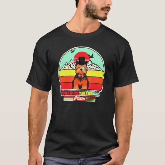 Yorkshire Terrier Dad Retro Style T-shirt (Voorkant)