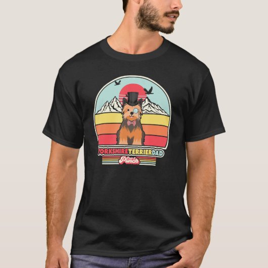 Yorkshire Terrier Dad Retro Style T-shirt (Voorkant)