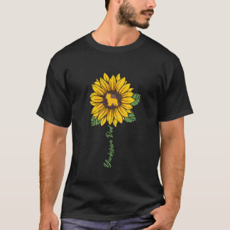 Yorkshire Terrier Dad Sunflower Dog Lover Gifts Da T-shirt