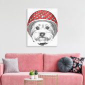 Yorkshire Terrier Dareduivel Canvas Afdruk (Insitu (Woonkamer))