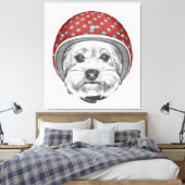 Yorkshire Terrier Dareduivel Canvas Afdruk (Insitu (Slaapkamer))