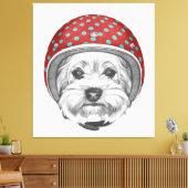 Yorkshire Terrier Dareduivel Canvas Afdruk (Insitu (Woonkamer))