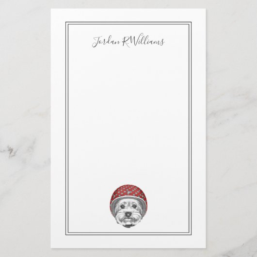 Yorkshire Terrier Dareduivel | Jouw namen toevoege Briefpapier (Voorkant)