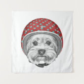 Yorkshire Terrier Dareduivel Wandkleed (Voorkant)