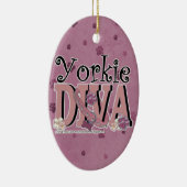 Yorkshire Terrier DIVA Keramisch Ornament (Rechts)