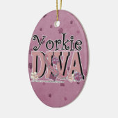 Yorkshire Terrier DIVA Keramisch Ornament (Links)