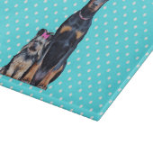 Yorkshire Terrier Doberman Blauwe stippen Snijplank (Hoek)