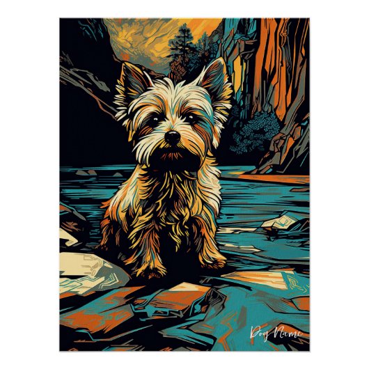 Yorkshire Terrier Dog 005 - Bruno Pokopen Perfect Poster (Voorkant)