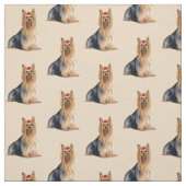 Yorkshire Terrier Dog Art Fabric Stof (Swatch)
