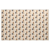 Yorkshire Terrier Dog Art Fabric Stof (Fat Quarter)