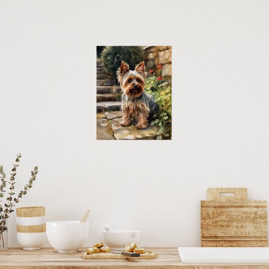 Yorkshire Terrier Dog Art Print Poster (Keuken)