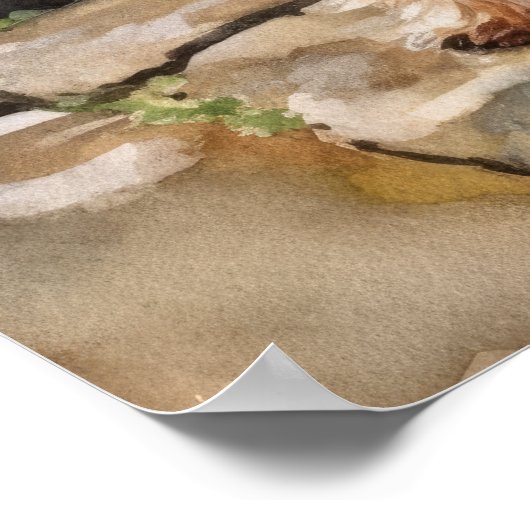 Yorkshire Terrier Dog Art Print Poster (Hoek)