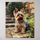 Yorkshire Terrier Dog Art Print Poster (Voorkant)