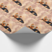 Yorkshire Terrier Dog Art Waterverf Portret Cadeaupapier (Hoek)