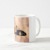 Yorkshire Terrier Dog Art Waterverf Portret Koffiemok (Voorkant rechts)