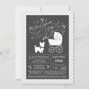 Yorkshire Terrier Dog Baby shower Genderneutraal Kaart