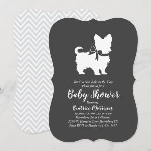 Yorkshire Terrier Dog Baby shower Genderneutraal Kaart