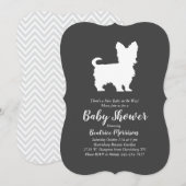 Yorkshire Terrier Dog Baby shower Genderneutraal Kaart (Voorkant / Achterkant)