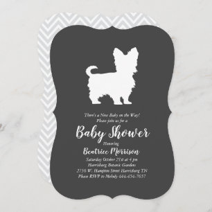 Yorkshire Terrier Dog Baby shower Genderneutraal Kaart