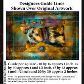 Yorkshire Terrier Dog Baroque Frame DY3L Decoupage Tissuepapier