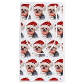 Yorkshire Terrier Dog Breed Christmas Stars Klein Cadeauzakje (Voorkant)