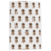 Yorkshire Terrier Dog Brown Pet Modern Animal Cute Medium Cadeauzakje (Voorkant)