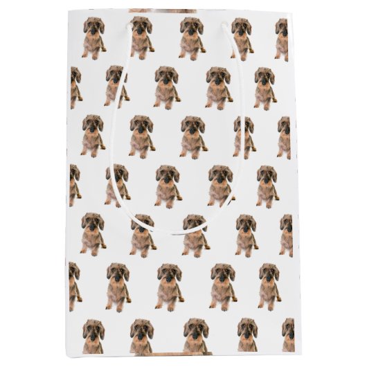 Yorkshire Terrier Dog Brown Pet Modern Animal Cute Medium Cadeauzakje (Voorkant)