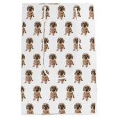 Yorkshire Terrier Dog Brown Pet Modern Animal Cute Medium Cadeauzakje (Achterkant)