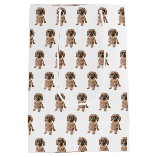 Yorkshire Terrier Dog Brown Pet Modern Animal Cute Medium Cadeauzakje (Achterkant)