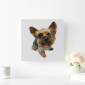 Yorkshire Terrier Dog Caricature Wall klok (Huis)