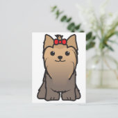 Yorkshire Terrier Dog Cartoon Briefkaart (Staand voorkant)