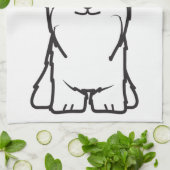 Yorkshire Terrier Dog Cartoon Theedoek (Gevouwen)
