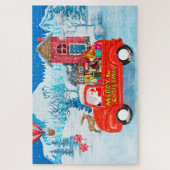 Yorkshire Terrier Dog Christmas Delivery Truck Legpuzzel (Verticaal)